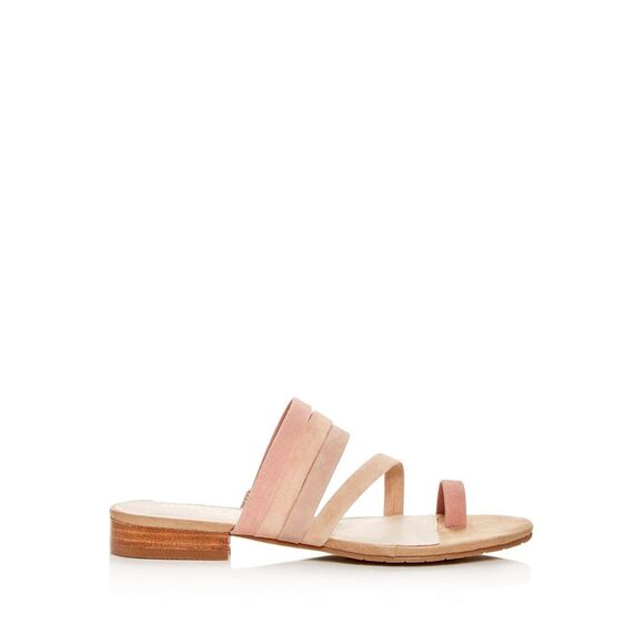 KENNETH COLE Womens Pink Ring Valen Block Heel Slip On Leather Sandals 8 M - Picture 3 of 4